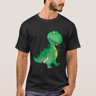 Lustiges Feldhockey-Dinosaurier für Kinder T-Shirt