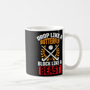 Lustiges Feldhockey Fallen wie ein Schmetterling B Kaffeetasse