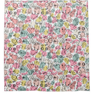 lustiges feministisches Design Duschvorhang