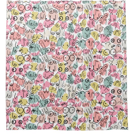 lustiges feministisches Design Duschvorhang (Vorderseite)