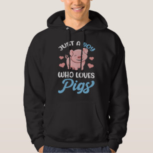 Lustiges Ferkel, nur ein Junge, der Schweine liebt Hoodie