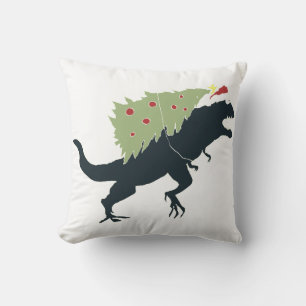 Lustiges festliches Dino-Weihnachten Kissen