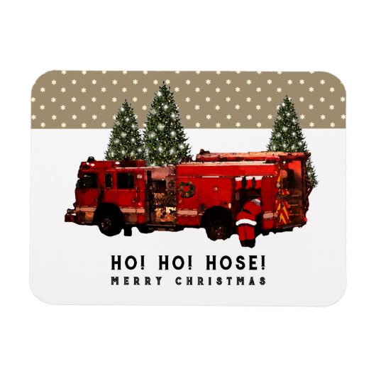 Lustiges Feuerwehrmann-Feiertagsgeschenk Magnet (Horizontal)