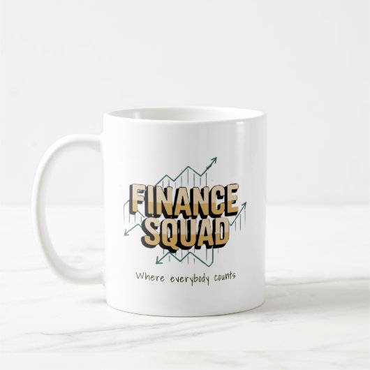 lustiges Finanz-Squad Personalisiert Kaffeetasse (Links)