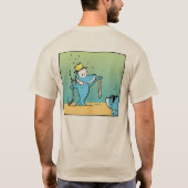 Lustiges Fischen-Cartoon-Shirt T-Shirt (Rückseite)