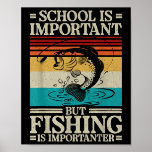 Lustiges Fischen für Jungen Kinder Jugend Fisch Sp Poster