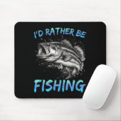 Lustiges Fischen Ich Würde Mich Lieber Fischen B F Mousepad (Mit Mouse)