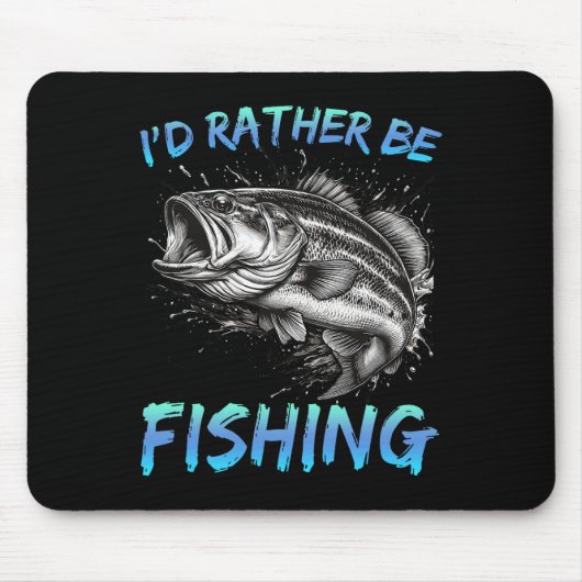 Lustiges Fischen Ich Würde Mich Lieber Fischen B F Mousepad (Vorne)