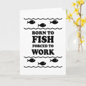 Lustiges Fischen Karte (Gelbe Blume)