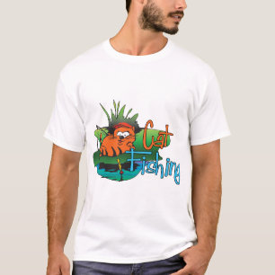 Lustiges Fischen - Katzen-Fischen T-Shirt