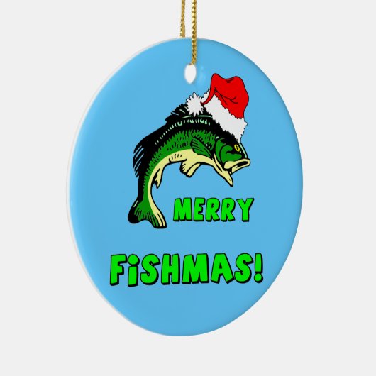 Lustiges Fischen Keramik Ornament (Rechts)