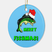 Lustiges Fischen Keramik Ornament (Links)