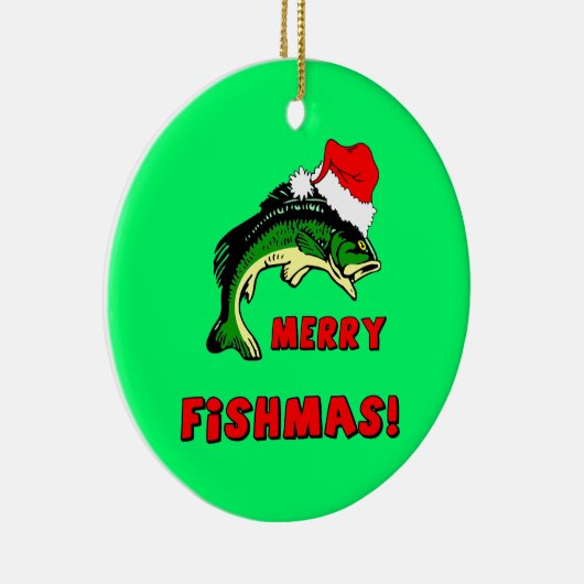 Lustiges Fischen Keramik Ornament (Rechts)