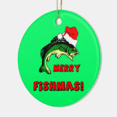 Lustiges Fischen Keramik Ornament (Links)