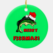 Lustiges Fischen Keramik Ornament (Hinten)