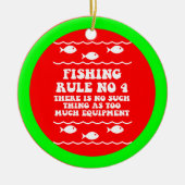 Lustiges Fischen Keramik Ornament (Vorne)