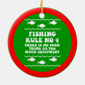 Lustiges Fischen Keramik Ornament (Hinten)