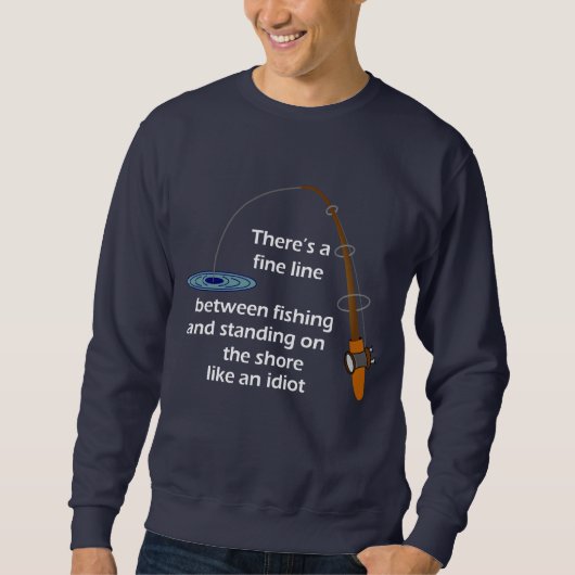 Lustiges Fischen-Shirt Sweatshirt (Vorderseite)