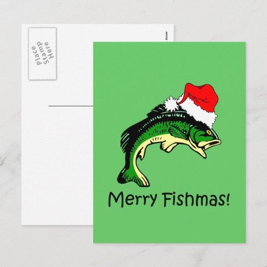Lustiges Fischen Weihnachten (Vorne/Hinten)