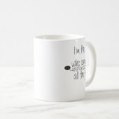 lustiges Fischermädchen fängt das Fisch-Zitat-Gesc Kaffeetasse (VorderseiteRechts)