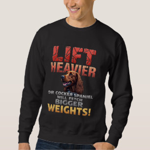 Lustiges Fitnessstudio für Cocker Spaniel-Hundebes Sweatshirt