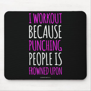 Lustiges Fitnessstudio S_ Ich trainiere, weil ich Mousepad
