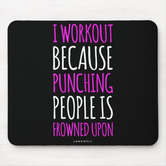 Lustiges Fitnessstudio S_ Ich trainiere, weil ich Mousepad (Vorne)