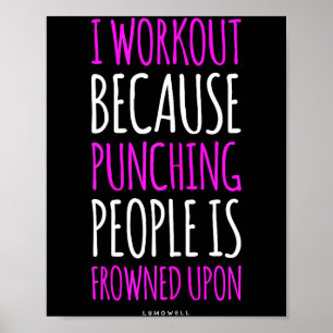 Lustiges Fitnessstudio S_ Ich trainiere, weil ich Poster