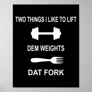 Lustiges Fitnessstudio-Zitat Training - Zwei Dinge Poster
