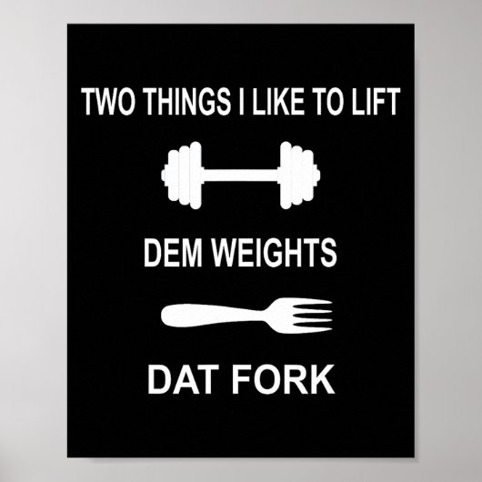 Lustiges Fitnessstudio-Zitat Training - Zwei Dinge Poster (Vorne)