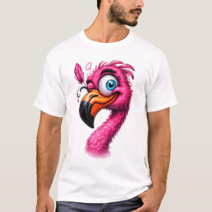 Lustiges Flamingo T-Shirt – Helle Cartoon-Optik