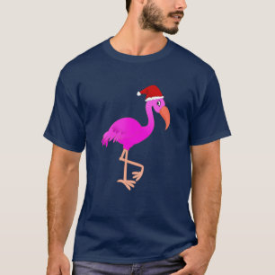 Lustiges Flamingo-Weihnachtsfeiertags-Shirt Sankt T-Shirt