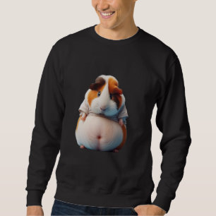 lustiges, flauschiges Guinea-Schwein mit Big Bly,  Sweatshirt