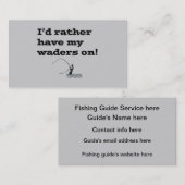 Lustiges Fliegen-Fischen; Ich würde eher meine Visitenkarte (Vorne/Hinten)