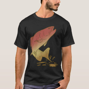 Lustiges Fliegenfischen Fisch Angeln Fischer Rute T-Shirt