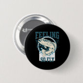 Lustiges Fliegenfischen-Shirt für Angler Button (Vorne & Hinten)