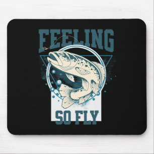 Lustiges Fliegenfischer-Shirt für Angler Mousepad
