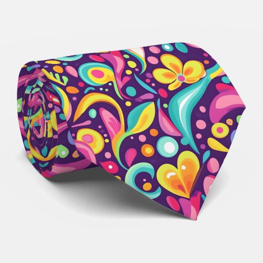 Lustiges Fliesenmuster im Stil der 90er  Krawatte (Gerollt)