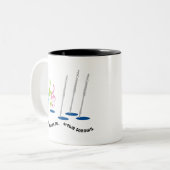Lustiges Flötenspieler-Geschenk Zweifarbige Tasse (Vorderseite Links)