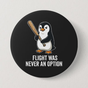 Lustiges Flugunfähiges Vogel Pinguin Design Button