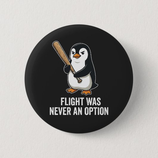 Lustiges Flugunfähiges Vogel Pinguin Design Button (Vorderseite)