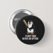 Lustiges Flugunfähiges Vogel Pinguin Design Button (Vorne & Hinten)