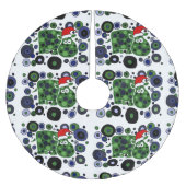 Lustiges Flusspferd-abstrakter Weihnachtsbaum-Rock Polyester Weihnachtsbaumdecke (Vorderseite)