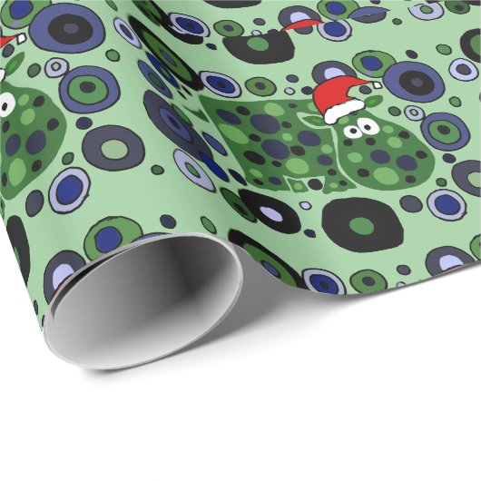 Lustiges Flusspferd-abstraktes Geschenkpapier (Rolleneckpunkt)