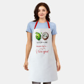Lustiges Food Personalisiertes Süßes Valentinstag- Schürze (Getragen)