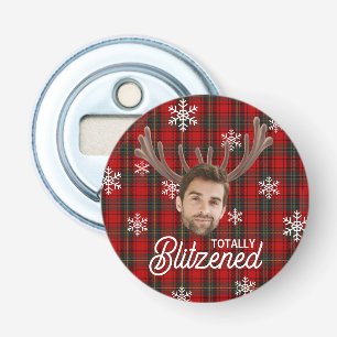 Lustiges Foto Gesicht Blitz Weihnachten Personalis Flaschenöffner