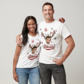 Lustiges Foto Gesicht Blitzened Weihnachten Maßges T-Shirt (Unisex)