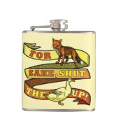 Lustiges Fox-Enten-Tier-Wortspiel Flachmann (Vorderseite)