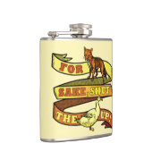 Lustiges Fox-Enten-Tier-Wortspiel Flachmann (Rechts)