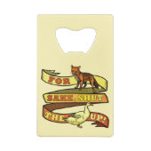 Lustiges Fox-Enten-Tier-Wortspiel Kreditkartenflaschenöffner (Rückseite)